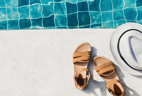 These pool sandals will help you avoid slips and falls in style