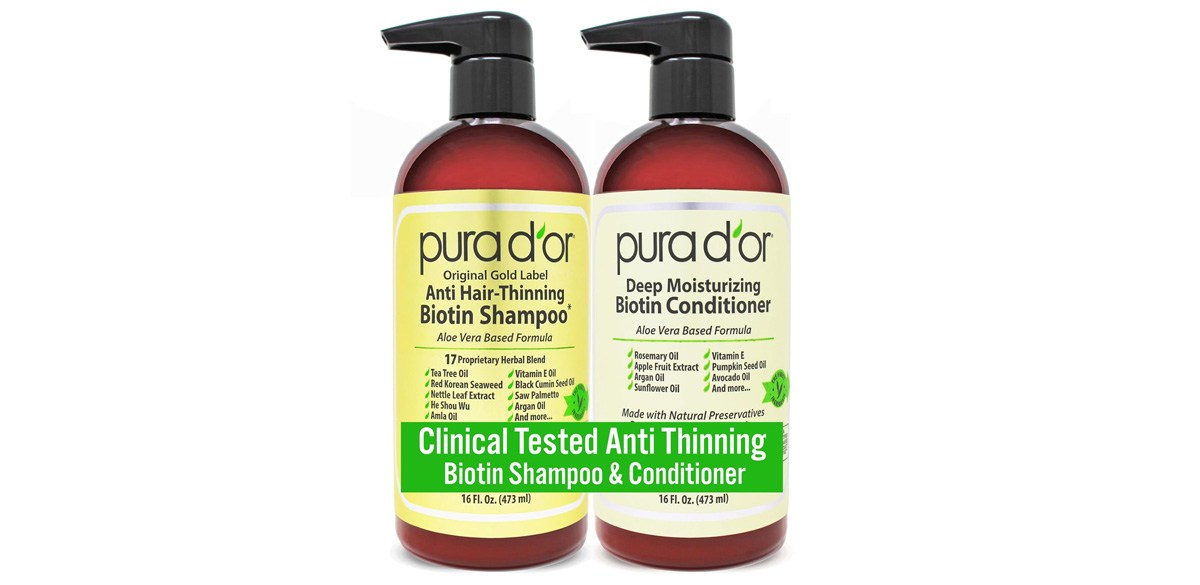 PURA D'OR Anti-Thinning Biotin Shampoo & Deep Moisturizing Conditioner PURA D'OR Anti-Thinning Biotin Shampoo & Deep Moisturizing Conditioner