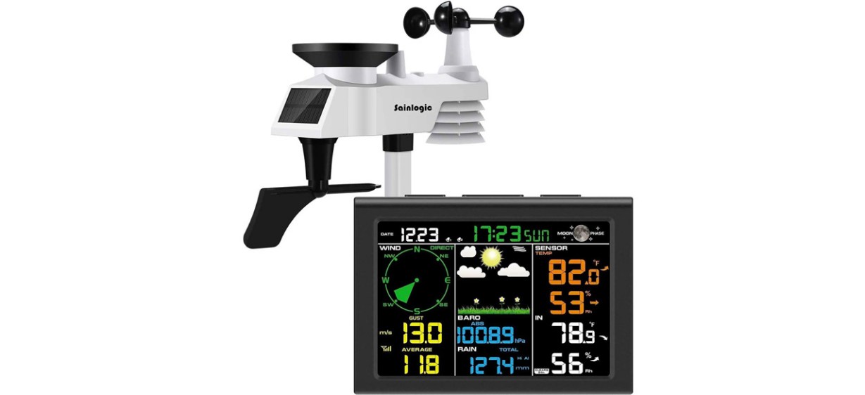 Sainlogic Wireless Weather Station on white background