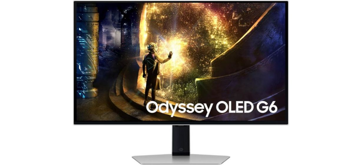 SAMSUNG Odyssey OLED G6 on white background SAMSUNG Odyssey OLED G6 on white background