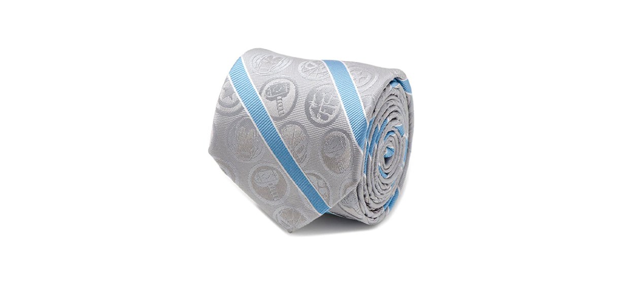 Best Marvel Comics Gray and Blue Stripe Men's Tie Best Marvel Comics Gray and Blue Stripe Men's Tie