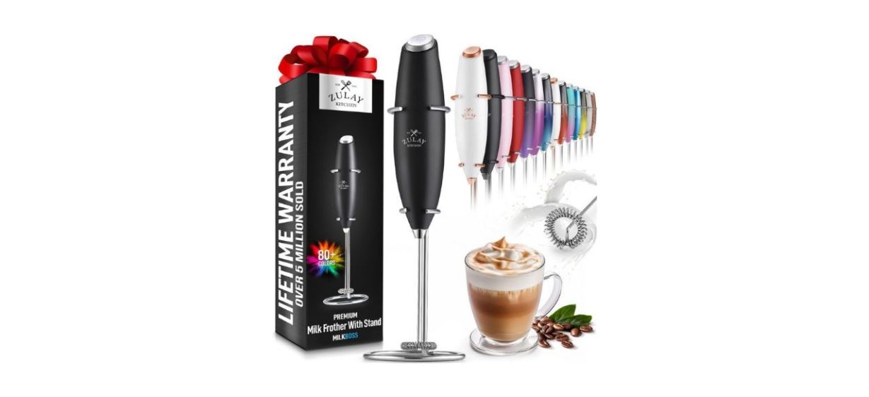 Zulay Kitchen Powerful Milk Frother Wand