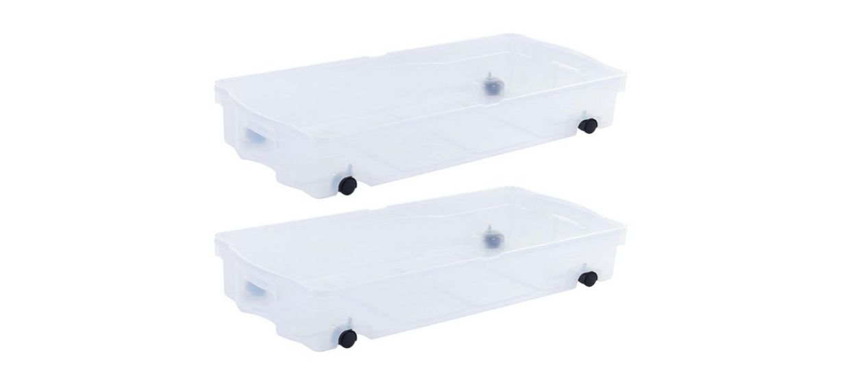 Rubbermaid 68-Quart Under the Bed Low Profile Storage Boxes 