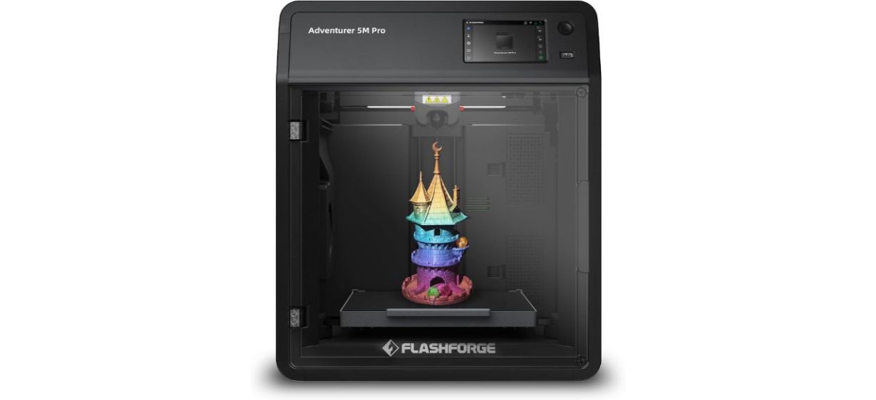 FLASHFORGE Adventurer 5M Pro 3D Printer on white background FLASHFORGE Adventurer 5M Pro 3D Printer on white background