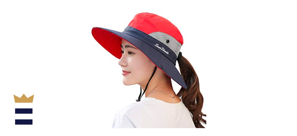 Muryobao Women's Ponytail Sun Hat