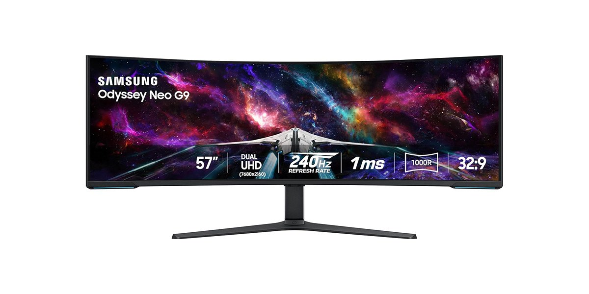 SAMSUNG 57" Odyssey Neo G9 Series Dual 4K UHD Gaming Monitor SAMSUNG 57" Odyssey Neo G9 Series Dual 4K UHD Gaming Monitor
