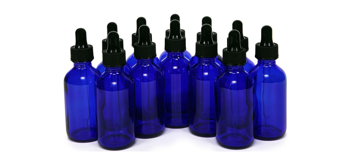 Vivaplex Cobalt Blue Glass Bottles