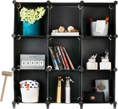 Homeries 9-Cube Black Organizer