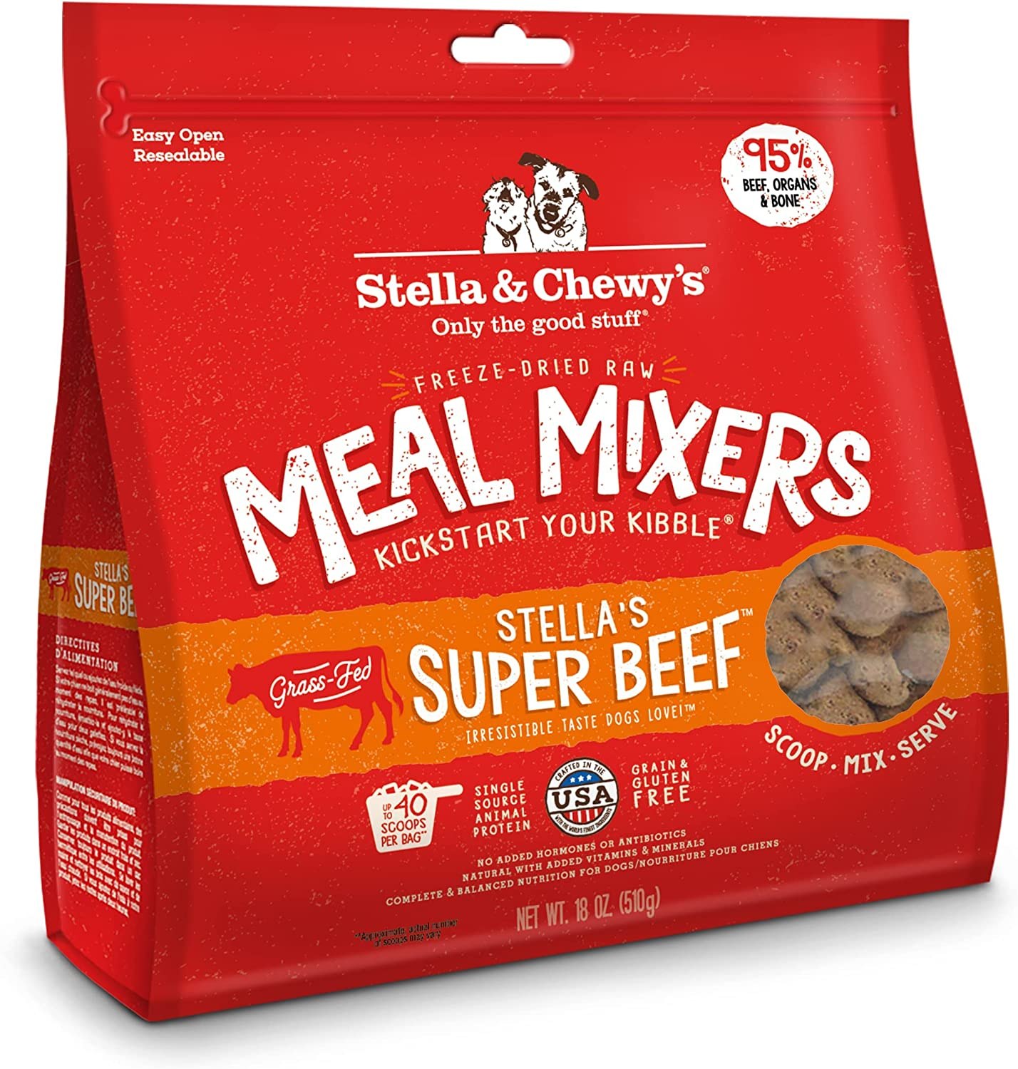 Stella &amp; Chewy's Beef Freeze-Dried Raw Dog Food Topper
