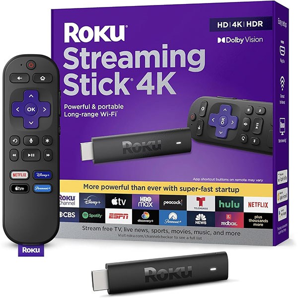 Roku  Streaming Stick 4K Portable  Streaming Device