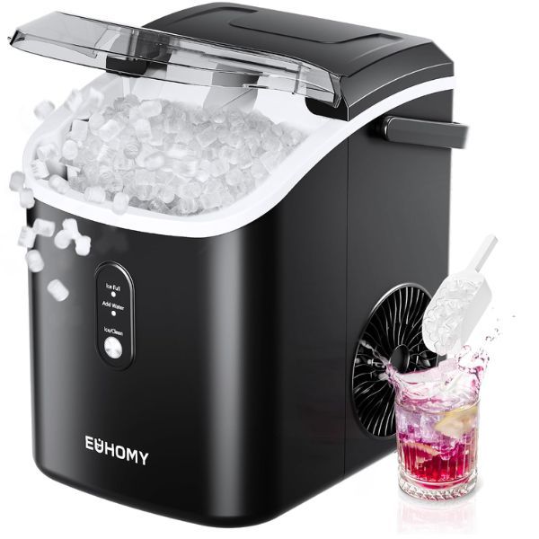EUHOMY Nugget Ice Maker (34 Pounds of Ice)