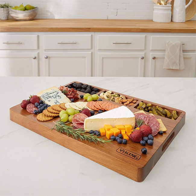 Viking Reversible Acacia Wood Butcher Block Prep and Carving Board