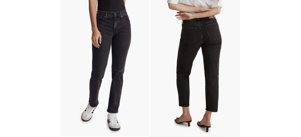 Madewell ripped Straight Leg Jeans