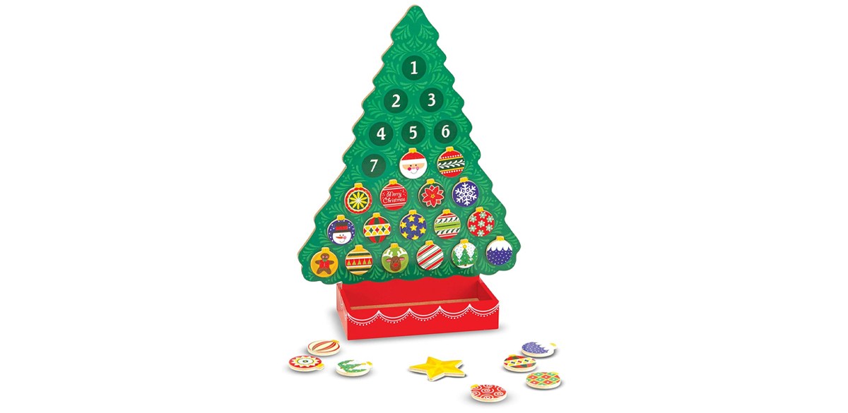 Melissa &amp; Doug Countdown to Christmas Wooden Advent Calendar