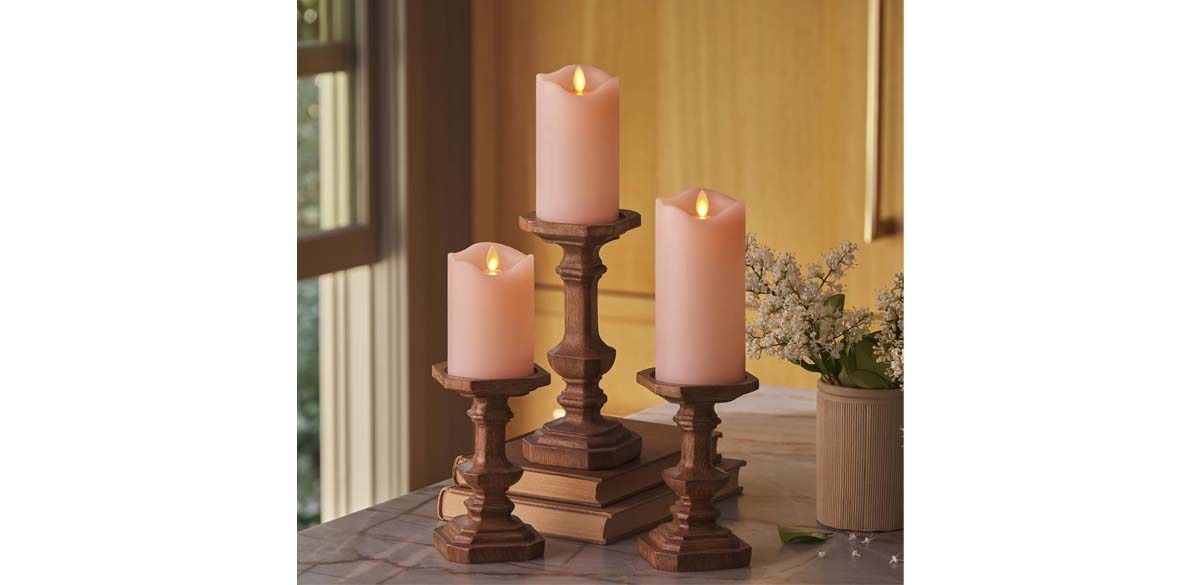Matchless Candle Co. by Luminara - Flameless LED Battery Operated Flickering Pillar Candles