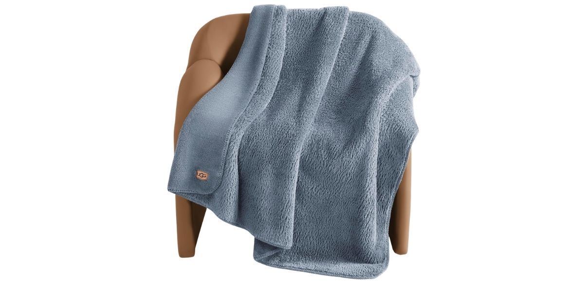 UGG Whitecap Throw Blanket in Denim Blue