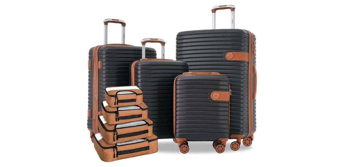 Merax Hardshell 4-Piece Luggage Set with Lightweight Suitcases