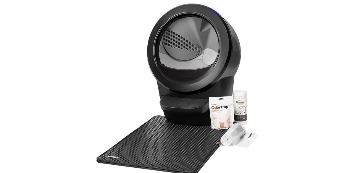 Litter-Robot 4 with Step &amp; Core Accessories Kit Cat Litter Box