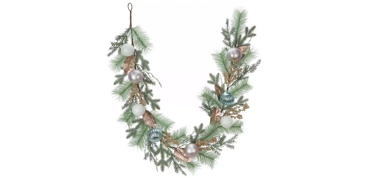 6ft. Pine, Champagne Berry &amp; Ornament Garland by Ashland