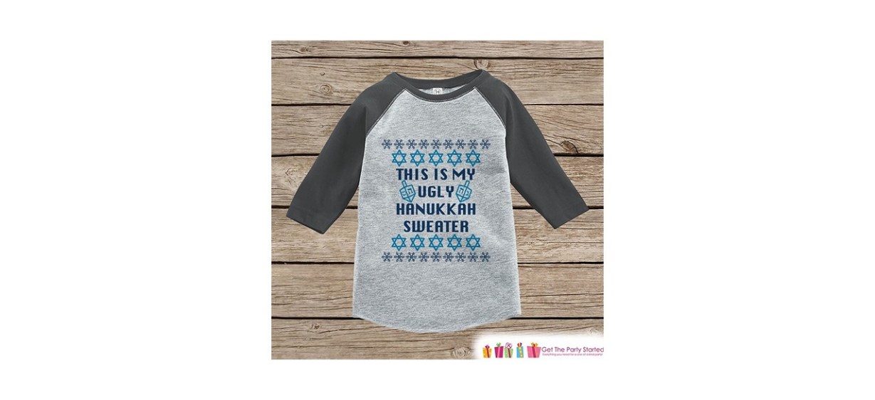 7ate9Apparel Kids Ugly Hanukkah Sweater
