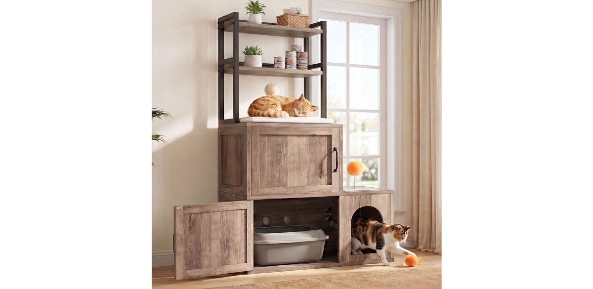 Heybly Cat Litter Box Enclosure