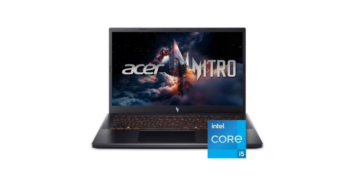 Acer Nitro V 15.6” FHD IPS 165Hz Gaming Laptop on white background