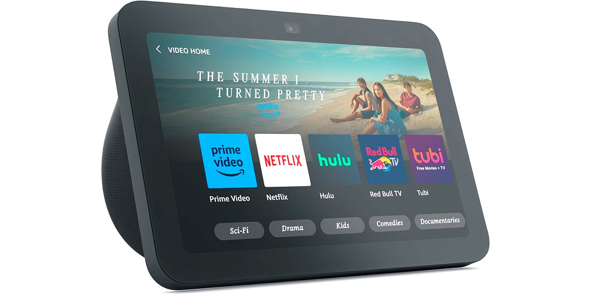 Amazon Echo Show 8 on white background