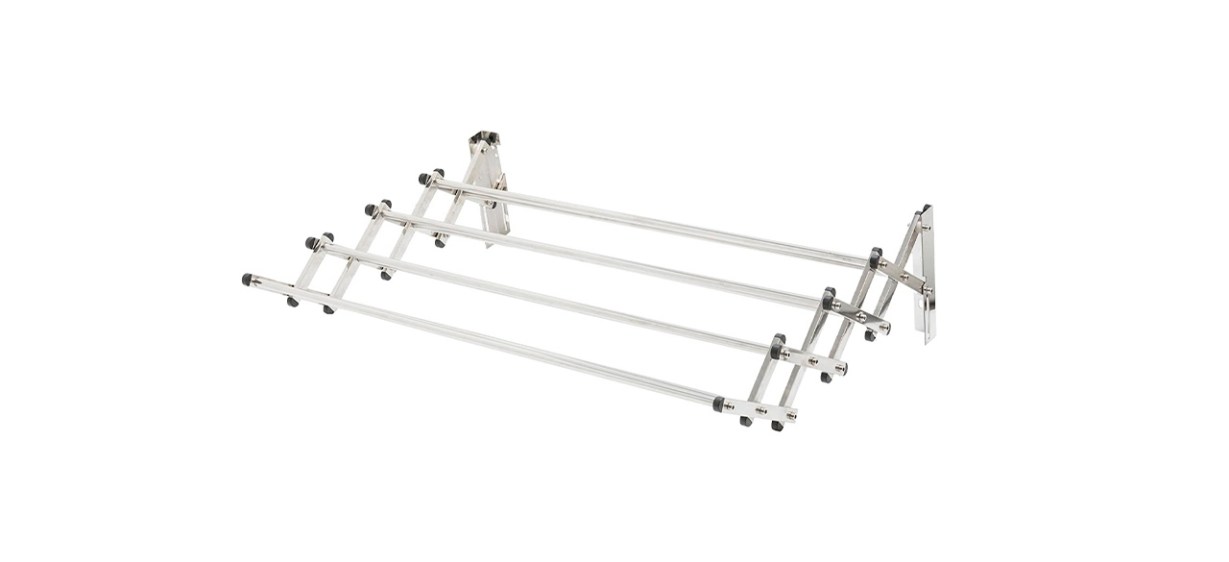 Danya B Folding Wall Mounted Drying Rack - White