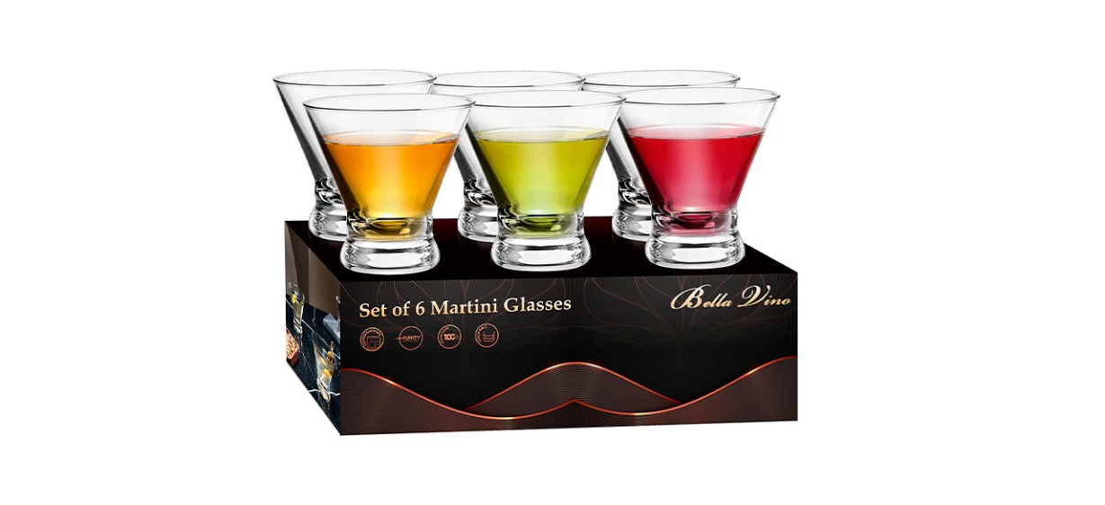 Best Bella Vino Stemless Martini Set Glasses
