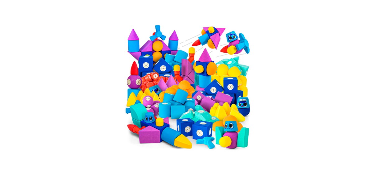 Best Blockaroo Magnetic Foam Building Blocks Bulk Set
