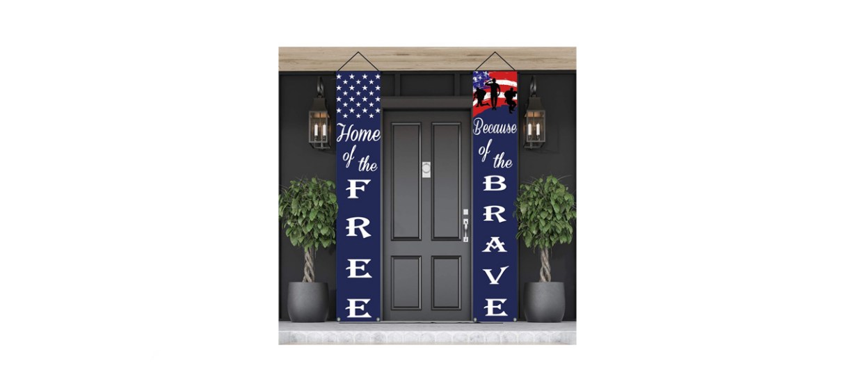 best DodelyGz American Flag Patriotic Porch Banners