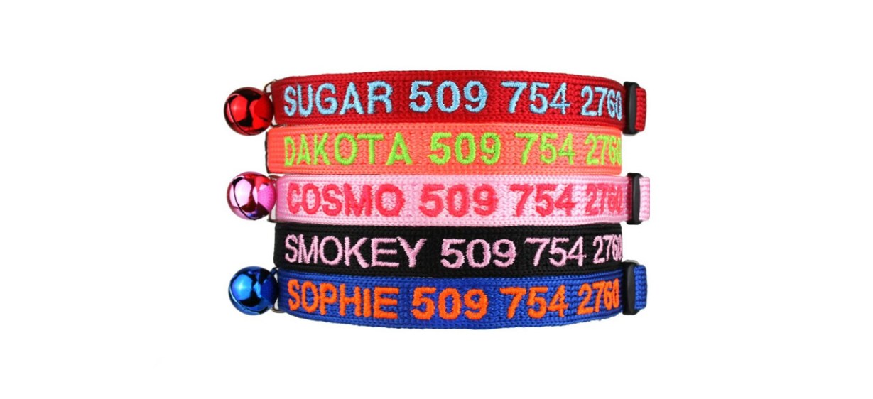 best GoTags Custom Embroidered Cat ID Collar
