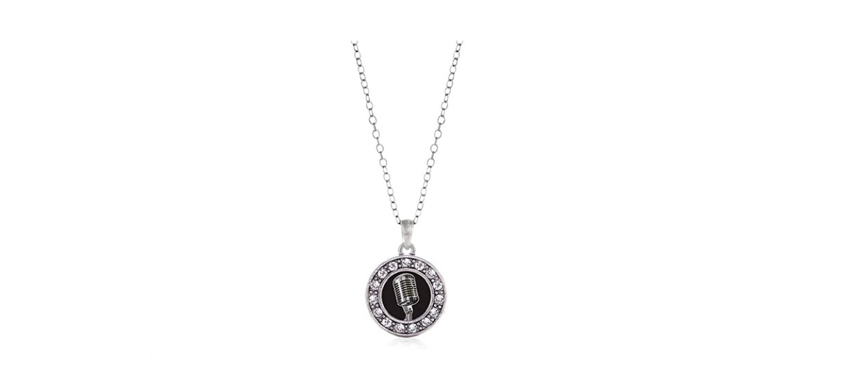 Best Inspired Silver Microphone Silver Circle Charm