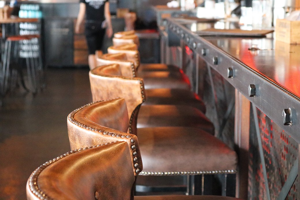 Leather bar stools