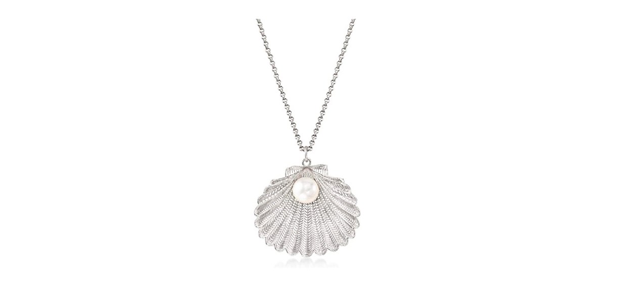 Best Ross-Simons Italian Cultured Pearl Seashell Pendant