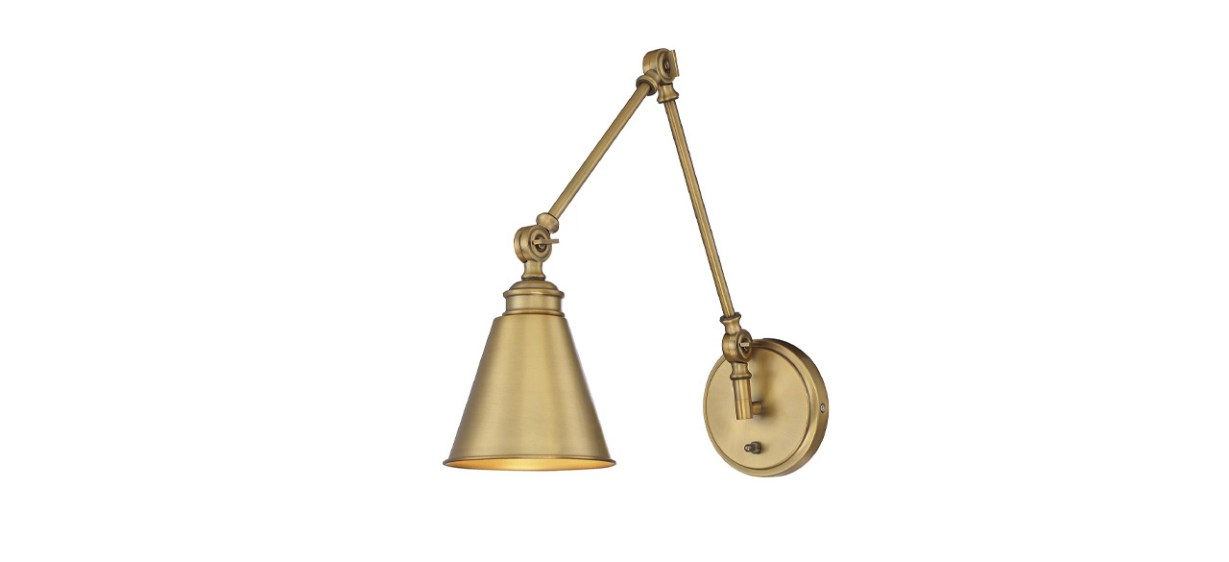 Best Sand and Stable Beckham Stainless Steel Plug-in Swing Arm Sconce