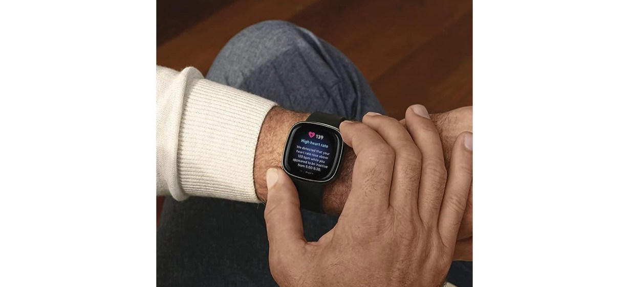 Fitbit Sense on wrist