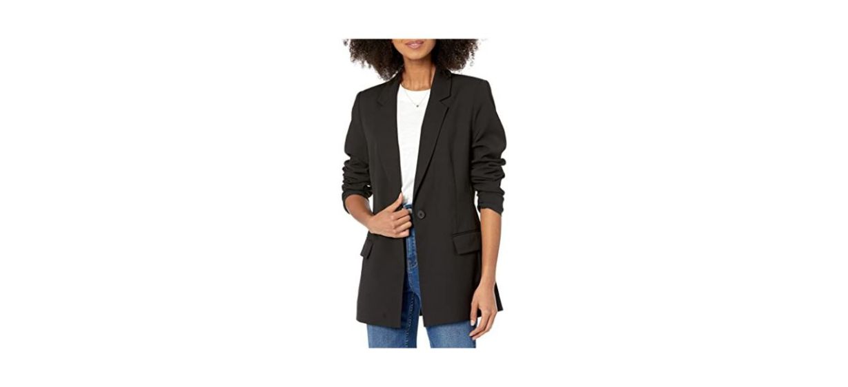 Best The Drop Womens Blake Long Blazer