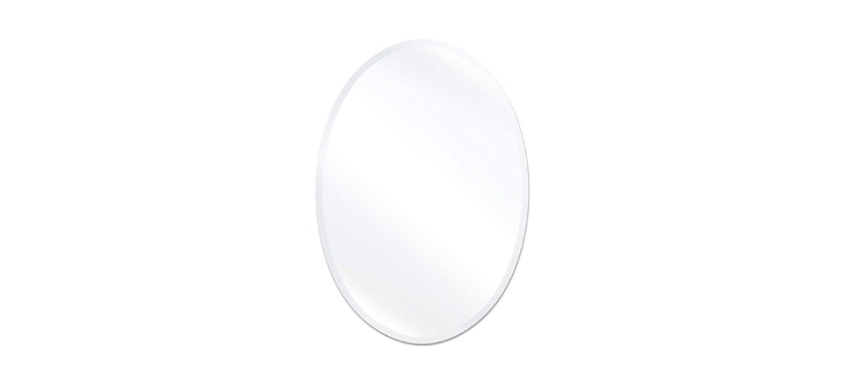 Best Ushower Oval Frameless Beveled Mirror