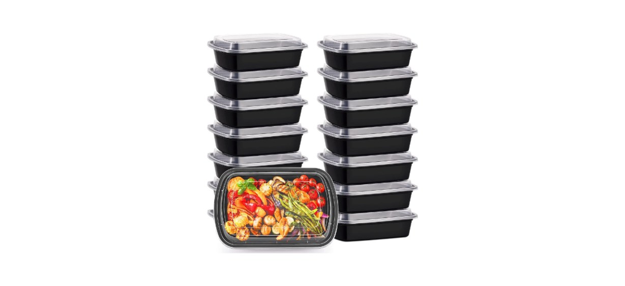 Kitch’nMore 38oz Meal Prep Containers, Extra Large &amp;Thick Food Storage
