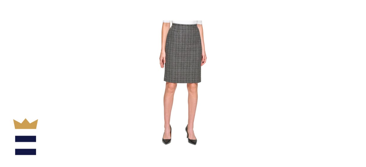 Calvin Klein Plaid Pencil Skirt