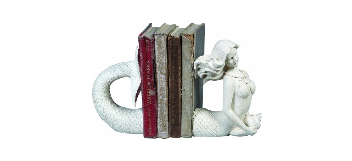 Creative Co-Op Mermaid Shaped Resin Bookends