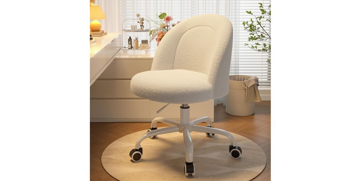  DurayLoly White Vanity Chair