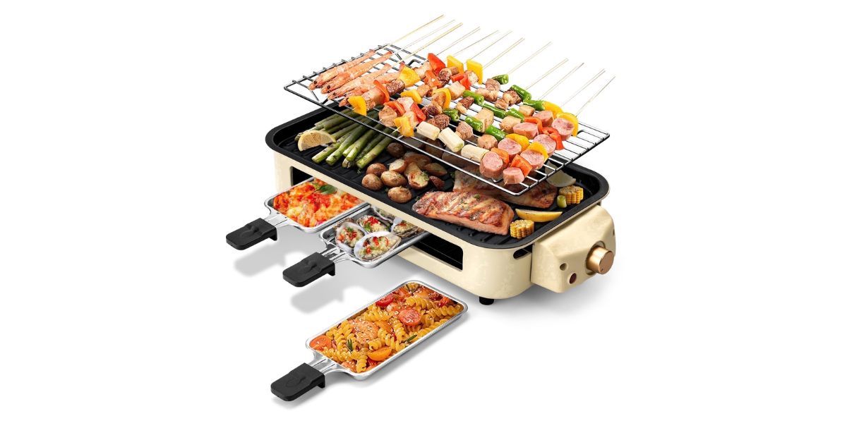 SUSLAS Electric Indoor Grill &amp; Griddle
