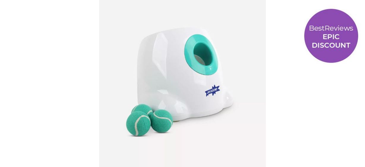 Joyhound ball launcher dog toy on white background