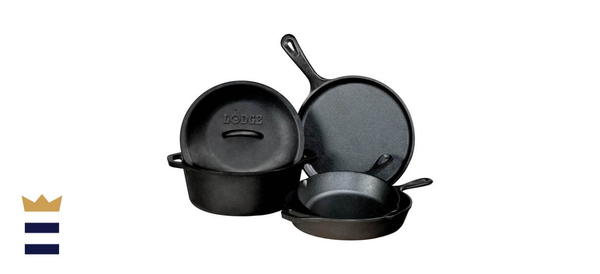 Lodge Seasoned Cast Iron 5 Piece Bundle
