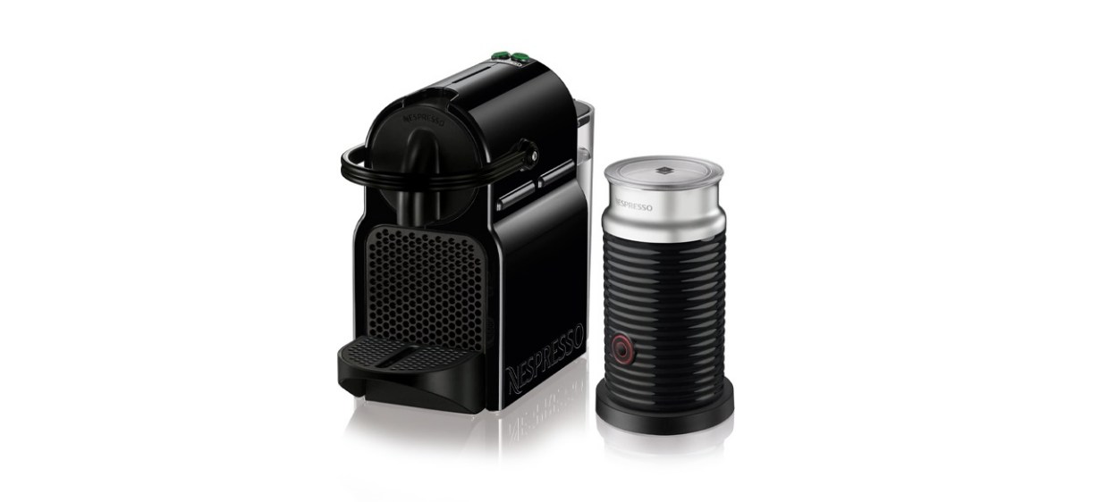Nespresso Inissia Espresso Maker with Aeroccino Milk Frother by De’Longhi