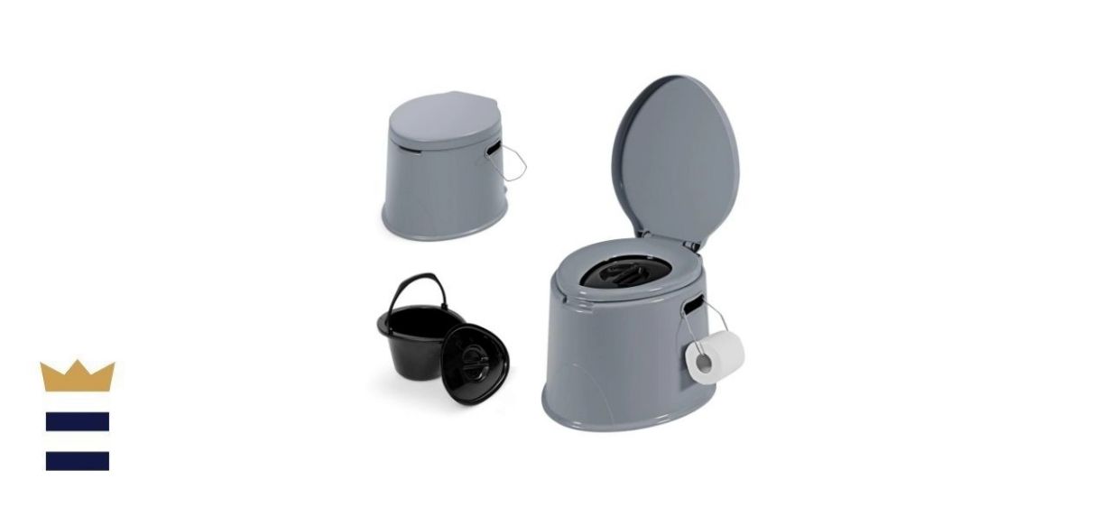 Outdoor Indoor Non-Electric Portable Waterless Toilet with Paper Holder