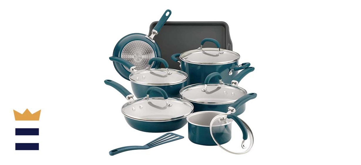 Rachael Ray Create Delicious 13-Piece Aluminum Nonstick Cookware Set