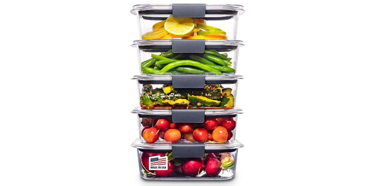 Rubbermaid Brilliance Food Storage Containers, Set of 5